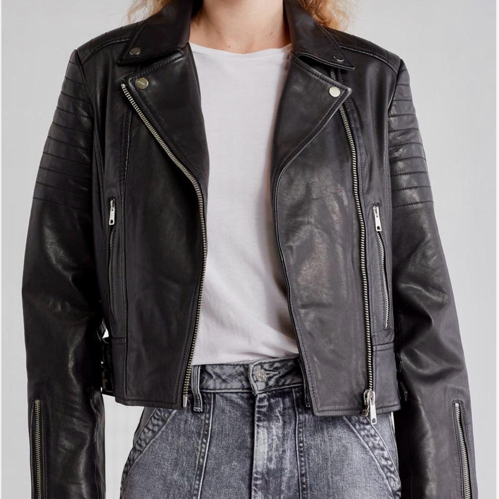 Leather Papin Biker Jacket by AllSaints